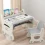 Kids Drawing Table Chair Set Art Activity Gray