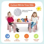 Toddler Table Chair Set Plastic 2 Chairs 5 | PricZone