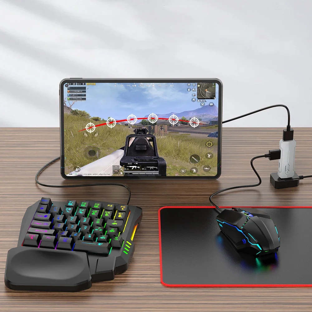 5-in-1 PUBG Mobile RGB Keyboard Mouse Converter 1 5-in-1 PUBG Mobile RGB Keyboard Mouse Converter 1