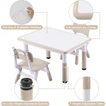 Adjustable Kids Table with 2 Chairs Graffiti Top 5 | PricZone