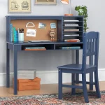 Kids Media Desk and Chair Set with Hutch   Gray 6 | PricZone
