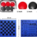 Vintage 3in1 Giant Checkers Mat Game Set 4 | PricZone Vintage 3 in 1 Giant Checkers Mat Game Set 4 | PricZone