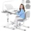 Kids Study Desk Chair Set LED Lamp Adjustable