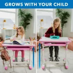 Adjustable Kids Study Desk and Chair Set for Art 3 | PricZone