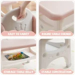 Kids Plastic Activity Table 2 Chairs Toddler 4 | PricZone