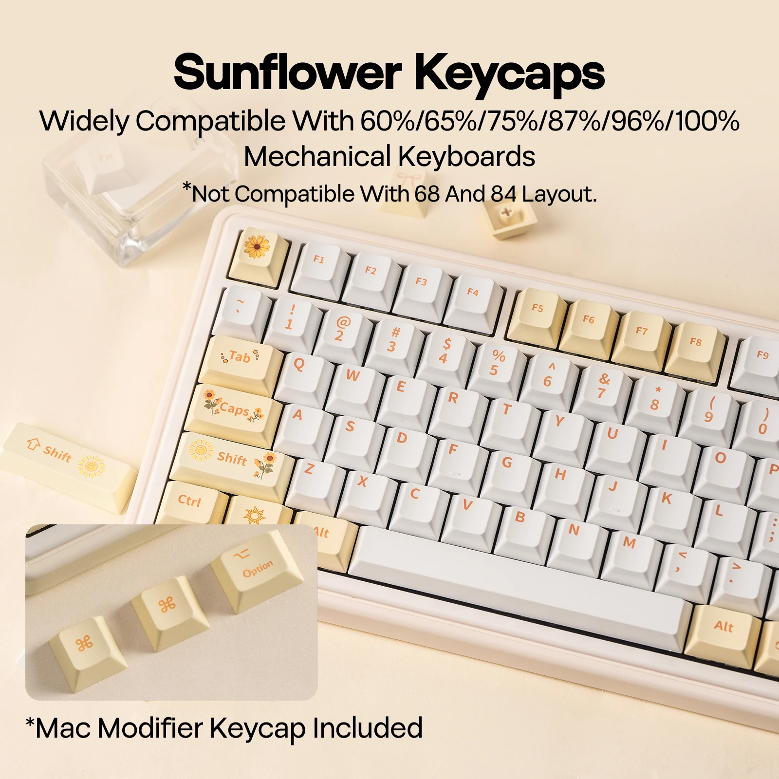 EPOMAKER Sunflower PBT Keycaps 133 Set 6 EPOMAKER Sunflower PBT Keycaps 133 Set 6