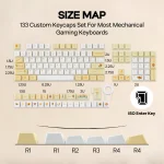 EPOMAKER Sunflower PBT Keycaps 133 Set 4