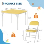 5 Piece Kids Folding Table Chair Set for Daycare 5 | PricZone