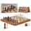 SucceBuy 15-inch Wooden 2-in-1 Chess Set