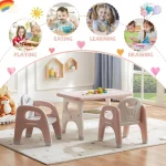 Kids Plastic Activity Table 2 Chairs Toddler 3 | PricZone