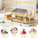 Kids 3 in 1 Activity Table Set with Storage 3 | PricZone