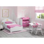Kids Princess Crown Table Chair Set Storage Wood 6 | PricZone
