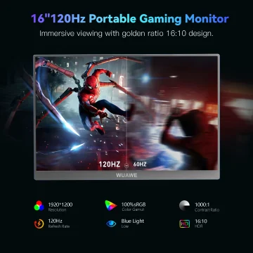 16-Inch 120Hz 1200P Aluminum Portable Monitor 2