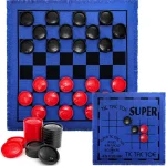 Vintage 3in1 Giant Checkers Mat Game Set 1 | PricZone Vintage 3 in 1 Giant Checkers Mat Game Set 1 | PricZone