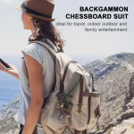 Portable Roll Up Backgammon Set PU Leather 4 | PricZone