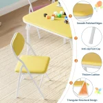 5 Piece Kids Folding Table Chair Set for Daycare 3 | PricZone