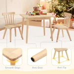 Windsor Kids Table and 2 Chair Set Rubberwood 5 | PricZone