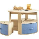 Kids Round Table Chair Set Nesting 4 Storage 1 | PricZone