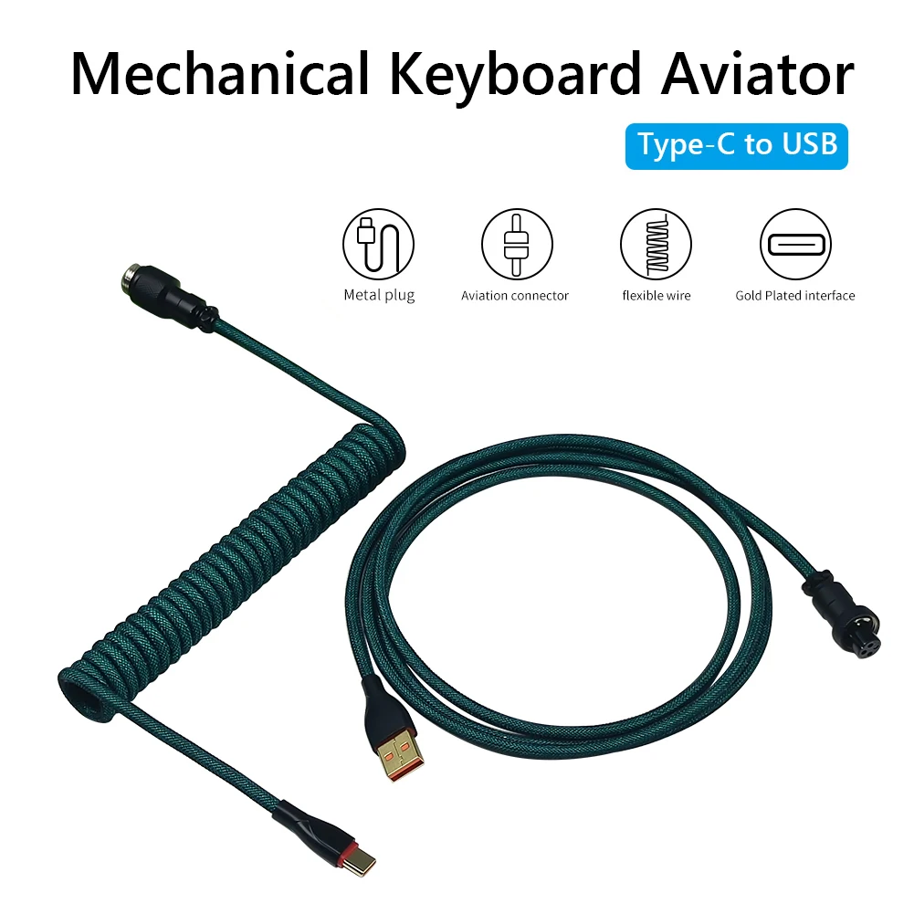 1.8m Aviator Coiled USB-C to USB Cable 3 1.8m Aviator Coiled USB-C to USB Cable 3